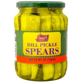 Kosher Lieber's dill pickle spears 24 oz