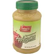 Kosher Lieber's unsweetened apple sauce 23 oz