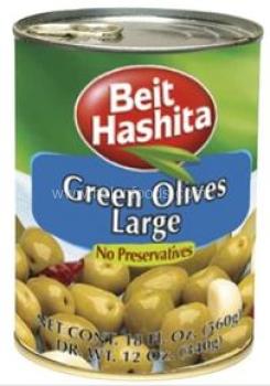 Kosher Beit Hashita Green Olives Large 19 oz