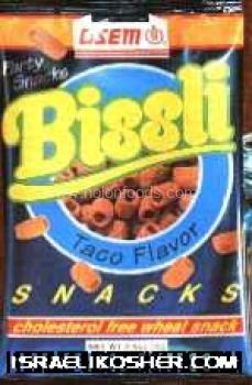Bissli snacks taco flavor