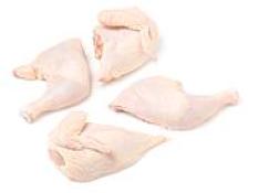 Chicken cut in quarters