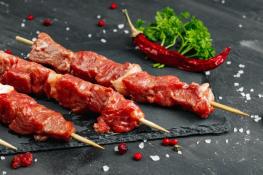 Kosher Beef Teriyaki Shish Kebabs on the Skewers 1.25 lbs