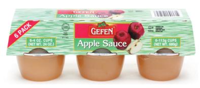 Kosher Gefen Applesauce 6 - 4 oz