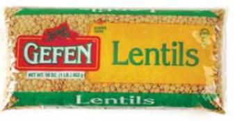 Kosher Gefen Lentils 16 oz