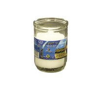 Kosher Menora Memorial Candle Burns up to 48 hrs (glass)