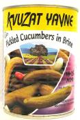 Kosher Kvuzat Yavne Pickled Cucumbers In Brine 18-25 Mini 19 oz