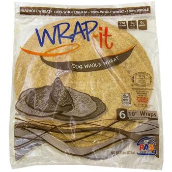 Kosher Pas Supreme Wrap -it Whole Wheat Wraps 13 oz