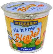Kosher Mehadrin Vanilla Fit n Free Blended Yogurt 6 oz