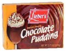 Kosher Lieber's Artificially Flavored Chocolate Pudding 3.75 oz