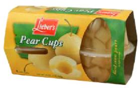 Kosher Lieber's Pear Cups 4/4 oz