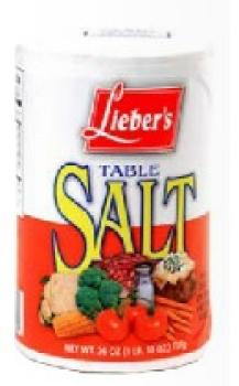 Kosher Lieber's Table Salt 26 oz