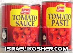 Tomatoe sauce and paste passover