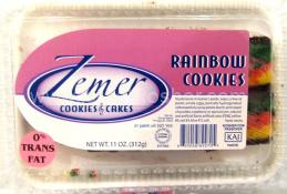 Kosher Zemer Rainbow Cookies 11 oz