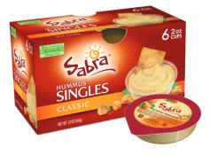 Kosher Sabra Hummus Singles Classic 12 oz (6-2 oz Cups)