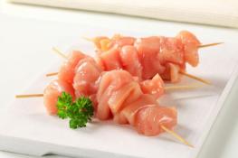 Kosher Baby Chicken Shish Kebabs on the skewers 1 lb