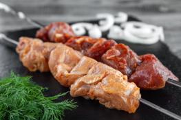 Kosher Marinated Shish Kebabs BBQ Combo-(2 of each kind)Beef Shish Kebabs& Lamb Shish Kebabs& Baby Chicken Shish Kebabs& Chicken Shish Kebabs& and Beef Kufta Kebabs